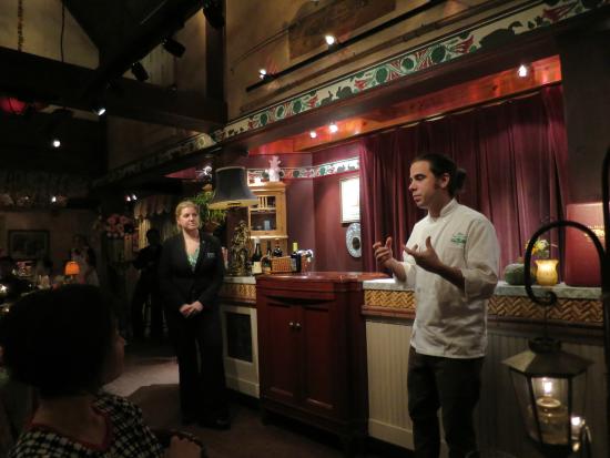Chef Chris Weber explaining the night’s meal: Courtesy of Trip Advisor