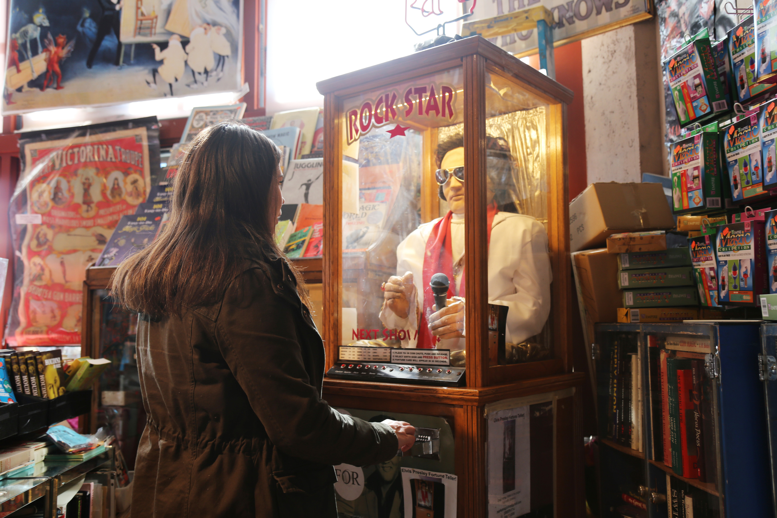 For $.75 Elvis will give you your fortune.