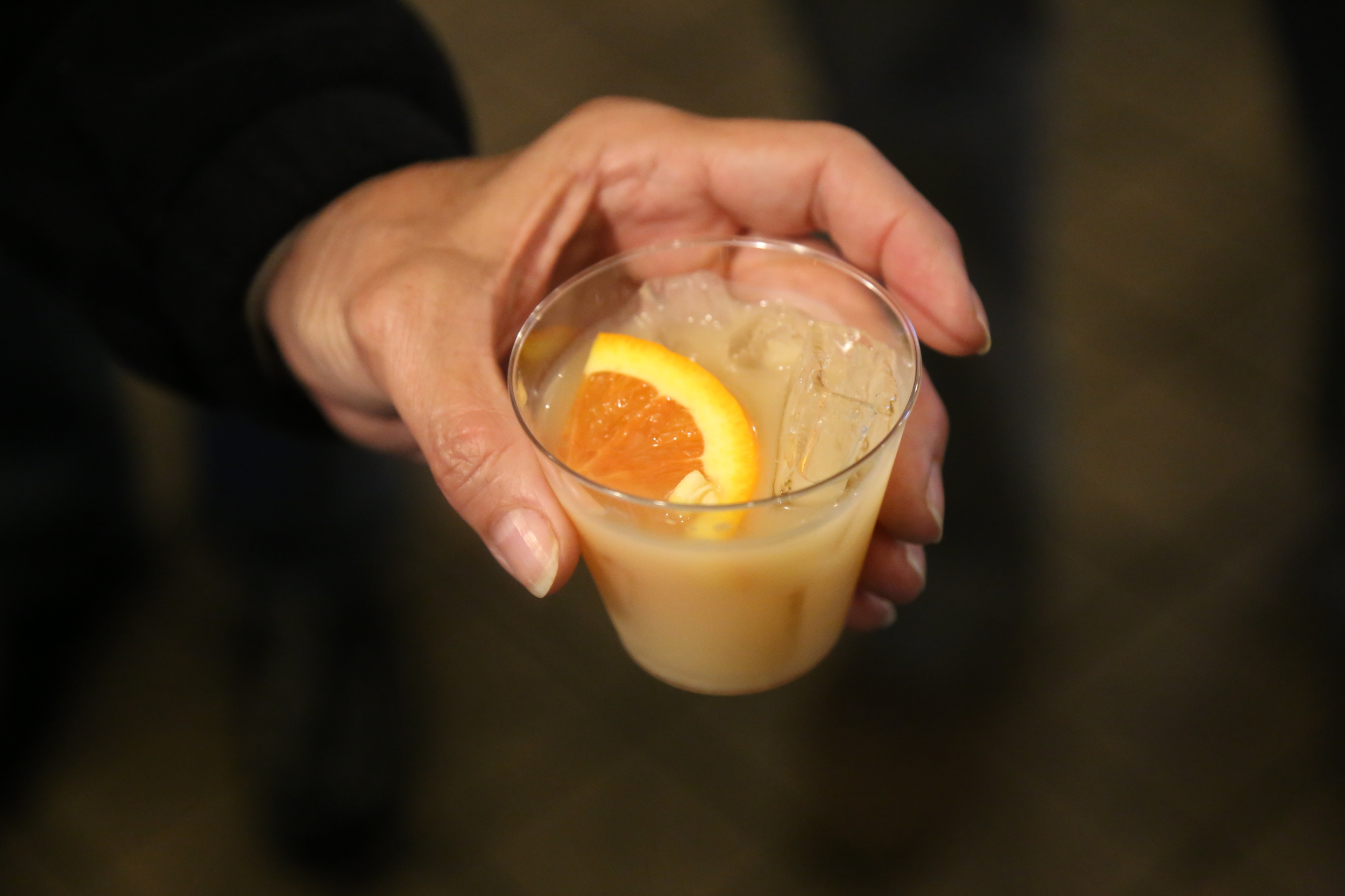 Orange white wine spritzer from Storyville.