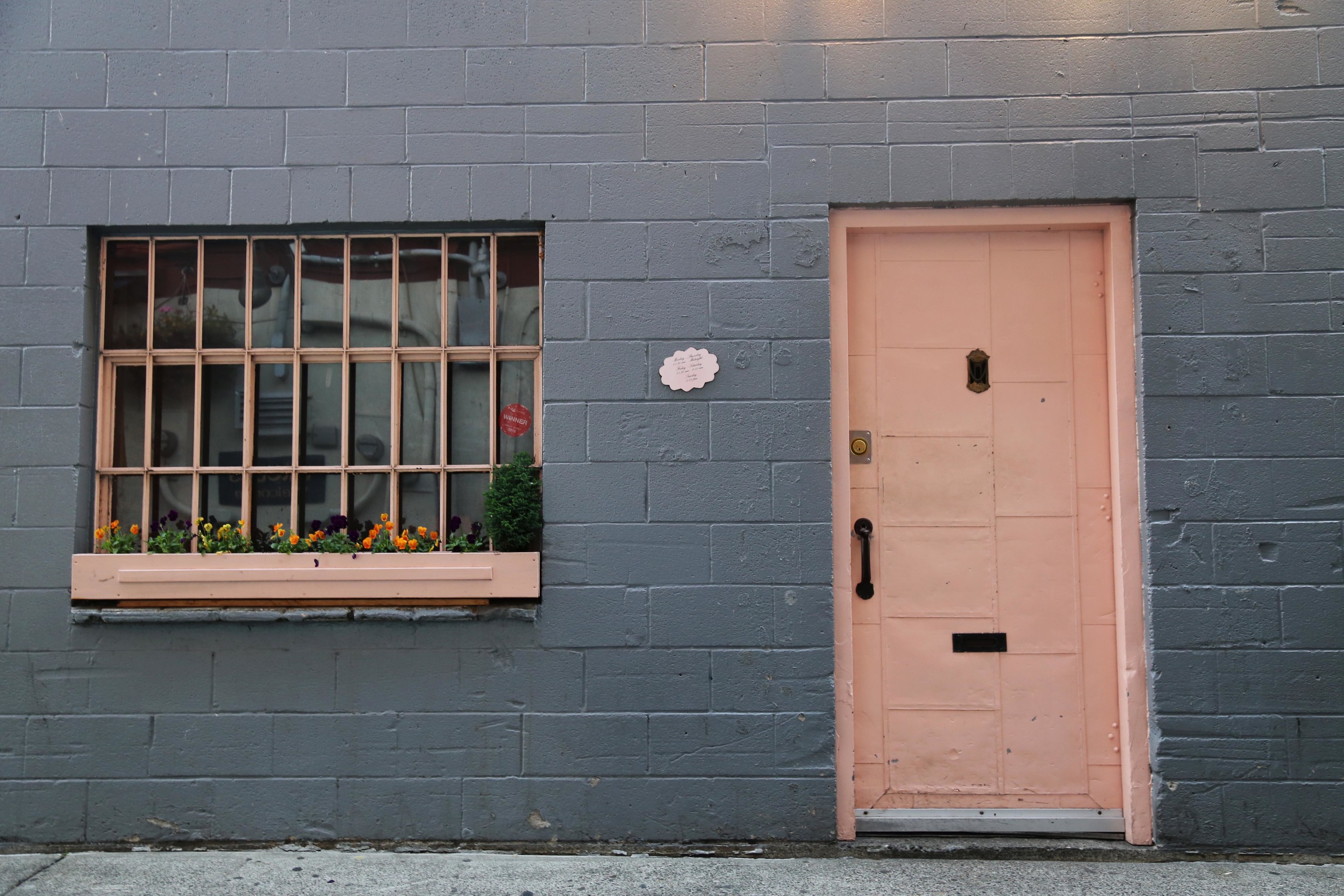 The literal pink door