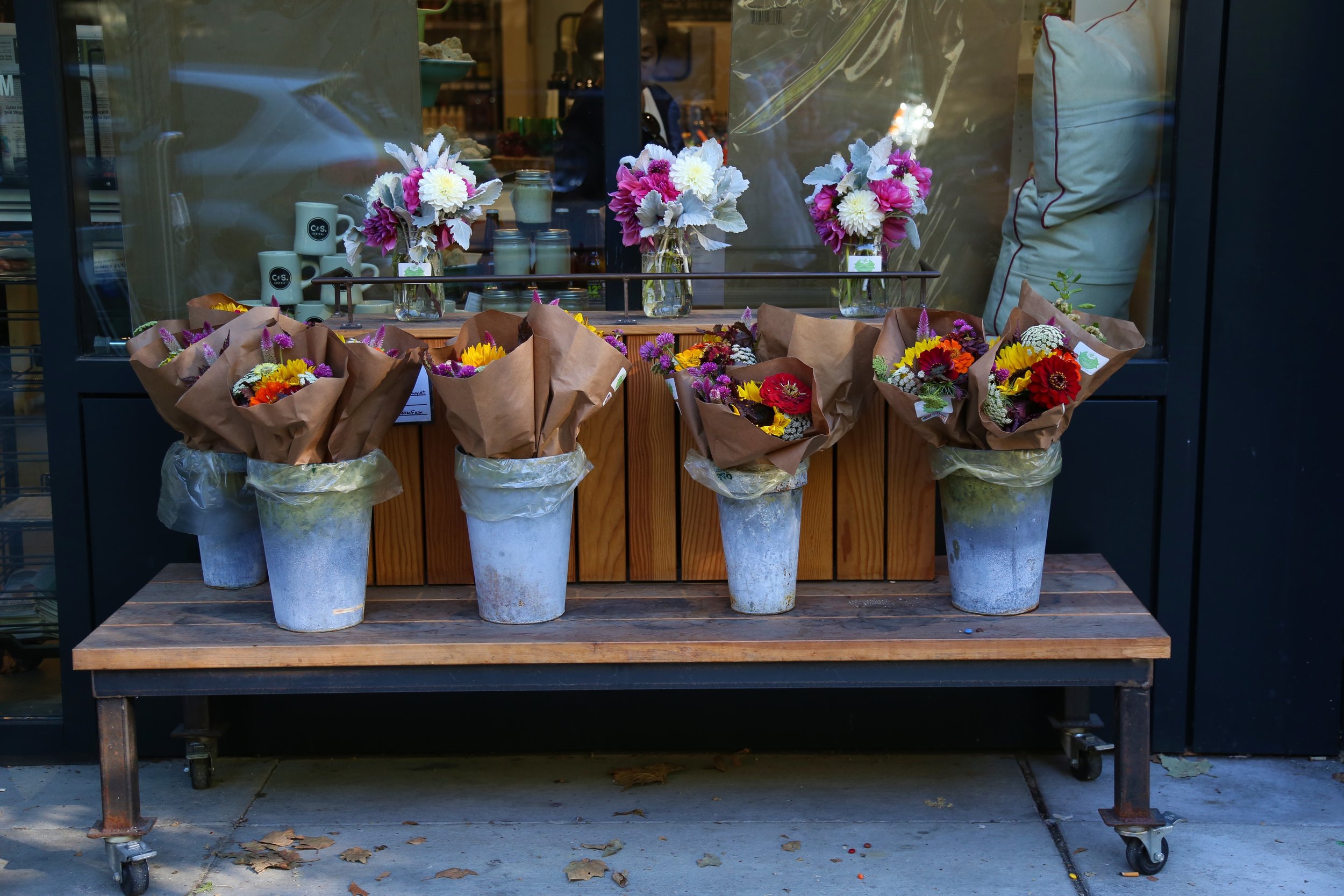 Fresh flowers are available when they are in season.&nbsp;