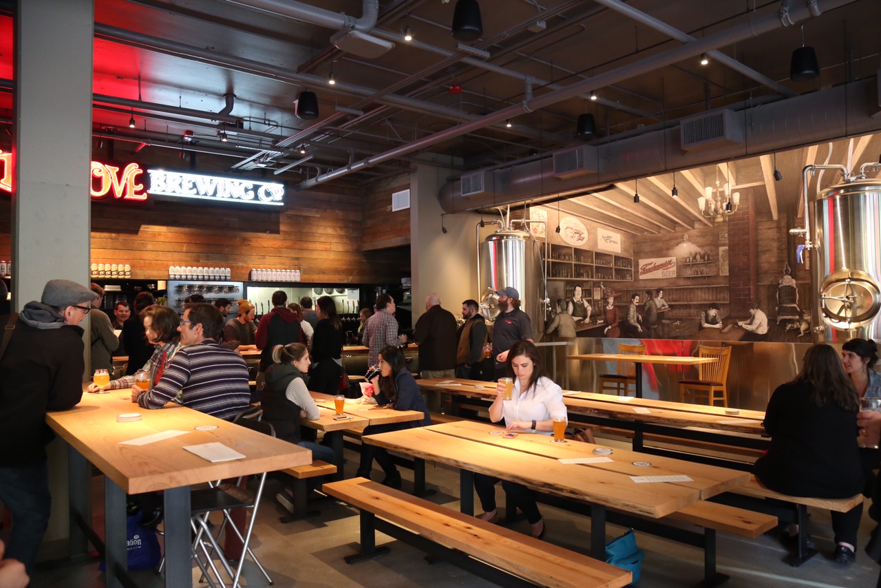 Communal tables are great for making new friends.&nbsp;