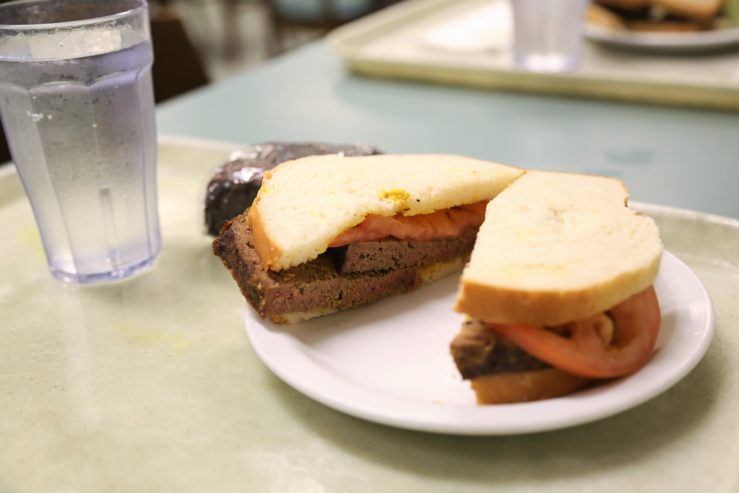The meatloaf sandwich. We never said it looked pretty, but it tastes amazing!
